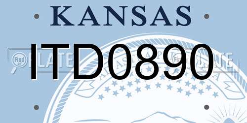 ITD0890 Kansas License Plate