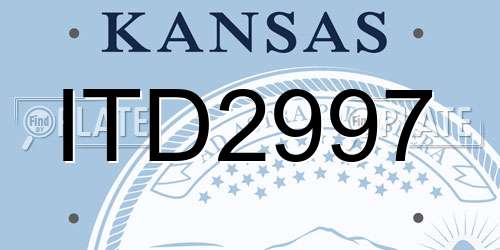ITD2997 Kansas License Plate