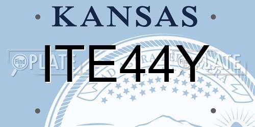 ITE44Y Kansas License Plate