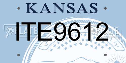 ITE9612 Kansas License Plate