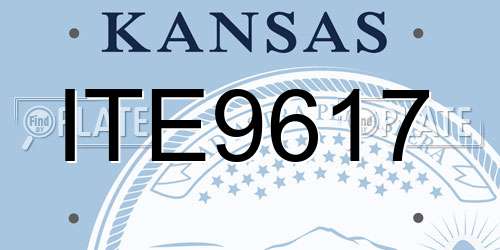 ITE9617 Kansas License Plate