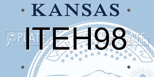 ITEH98 Kansas License Plate