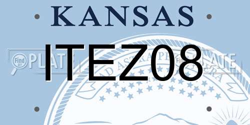 ITEZ08 Kansas License Plate