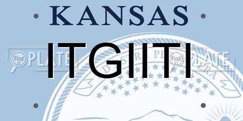 ITGIITI Kansas License Plate