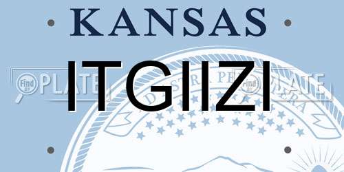 ITGIIZI Kansas License Plate