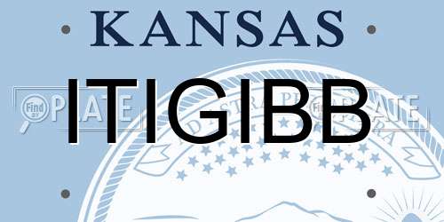 ITIGIBB Kansas License Plate