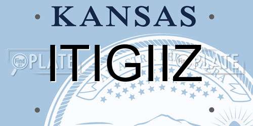 ITIGIIZ Kansas License Plate