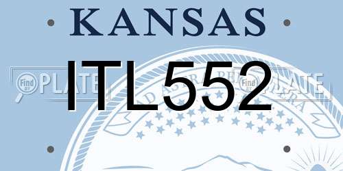 ITL552 Kansas License Plate