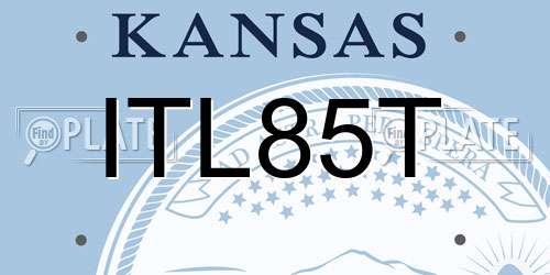 ITL85T Kansas License Plate