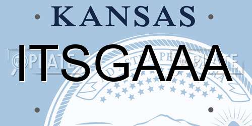 ITSGAAA Kansas License Plate