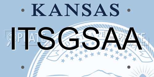 ITSGSAA Kansas License Plate