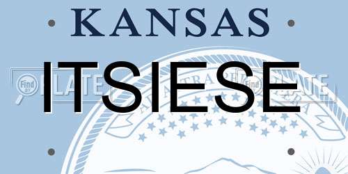 ITSIESE Kansas License Plate