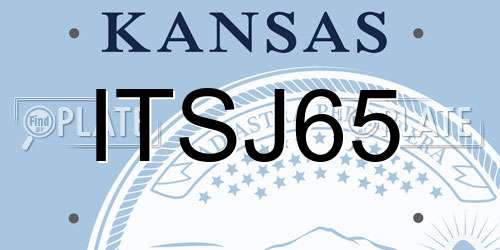 ITSJ65 Kansas License Plate