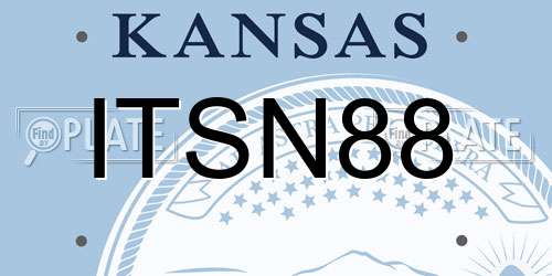 ITSN88 Kansas License Plate