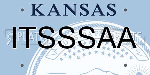 ITSSSAA Kansas License Plate