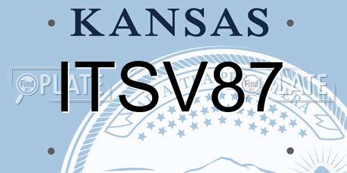 ITSV87 Kansas License Plate