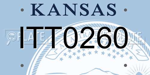 ITT0260 Kansas License Plate