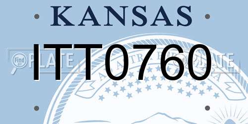 ITT0760 Kansas License Plate