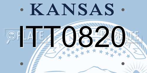 ITT0820 Kansas License Plate
