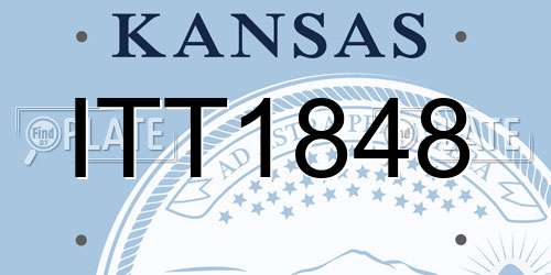ITT1848 Kansas License Plate