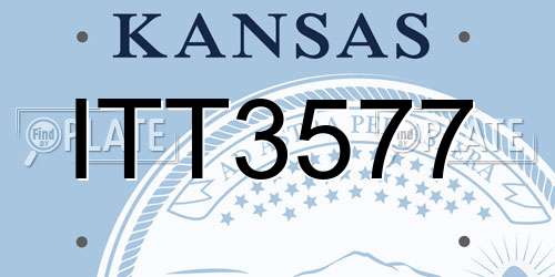 ITT3577 Kansas License Plate