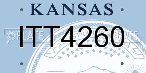 ITT4260 Kansas License Plate