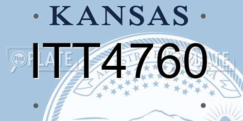 ITT4760 Kansas License Plate