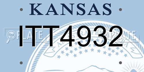 ITT4932 Kansas License Plate