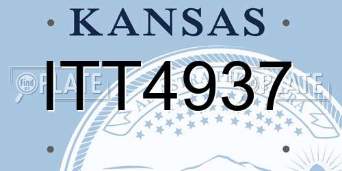ITT4937 Kansas License Plate