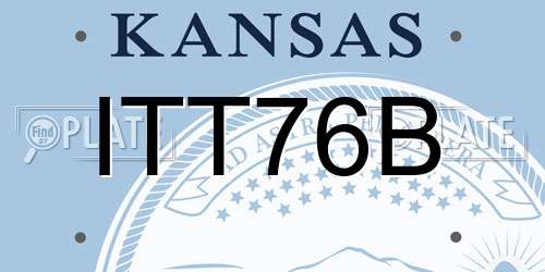 ITT76B Kansas License Plate