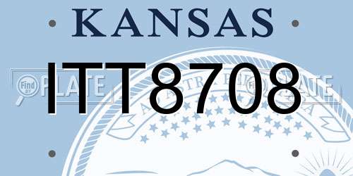 ITT8708 Kansas License Plate