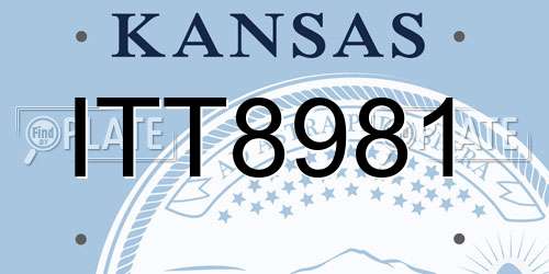 ITT8981 Kansas License Plate
