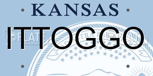 ITTOGGO Kansas License Plate