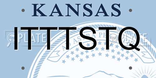 ITTTSTQ Kansas License Plate