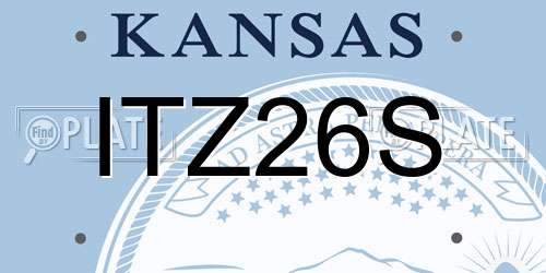 ITZ26S Kansas License Plate
