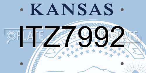 ITZ7992 Kansas License Plate