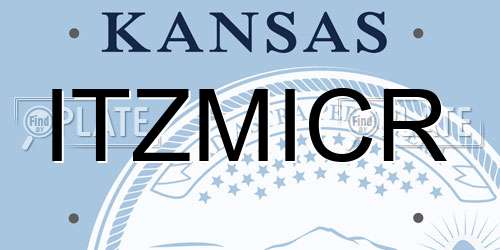 ITZMICR Kansas License Plate