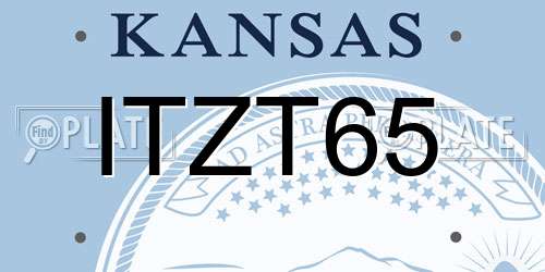 ITZT65 Kansas License Plate