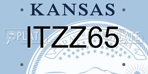 ITZZ65 Kansas License Plate