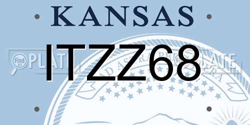 ITZZ68 Kansas License Plate
