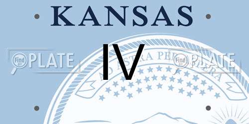 IV Kansas License Plate