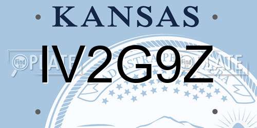 IV2G9Z Kansas License Plate