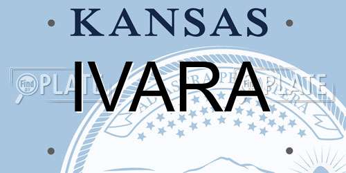 IVARA Kansas License Plate