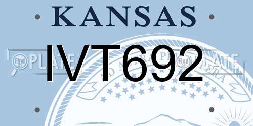 IVT692 Kansas License Plate