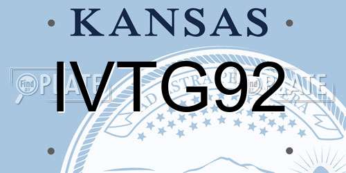 IVTG92 Kansas License Plate