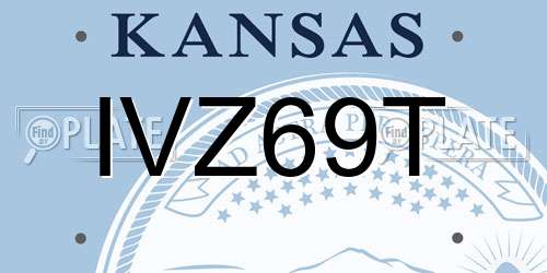 IVZ69T Kansas License Plate