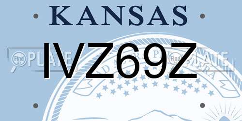 IVZ69Z Kansas License Plate