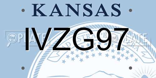 IVZG97 Kansas License Plate