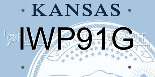 IWP91G Kansas License Plate