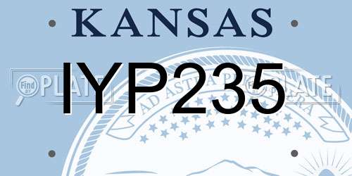IYP235 Kansas License Plate